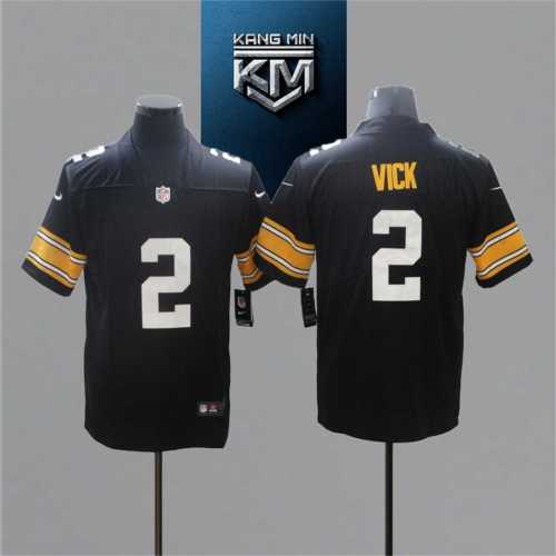 2021 Steelers 2 VICK Black NFL Jersey S-XXL White Font