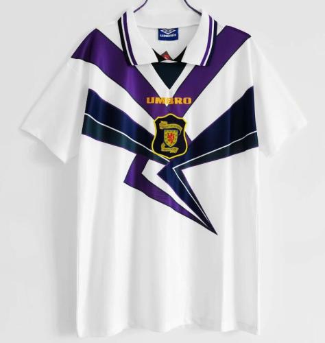 Retro Jersey 1994-1996 Scotland Away White Soccer Jersey