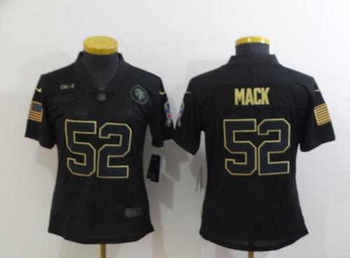 Bears 52 Khalil Mack Black Women 2020 Salute To Service Limited Jersey