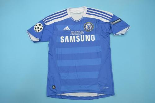 with UCL Patch Front Lettering Retro Jersey Chelsea 2011-2012 Champions League Final Home Soccer Jersey