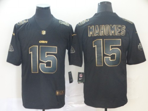 Kansas City Chiefs 15 Patrick Mahomes Black Gold Vapor Untouchable Limited Jersey
