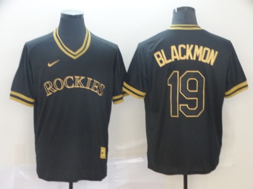 2019 Colorado Rockies # 19 BLACKMON Black MLB Jersey