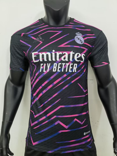 2023-2024 Player Version Real Madrid Black/Purple Soccer Training Jersey