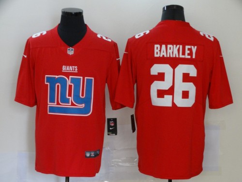 New York Giants 26 BARKLEY Red Team Big Logo Vapor Untouchable Limited Jersey