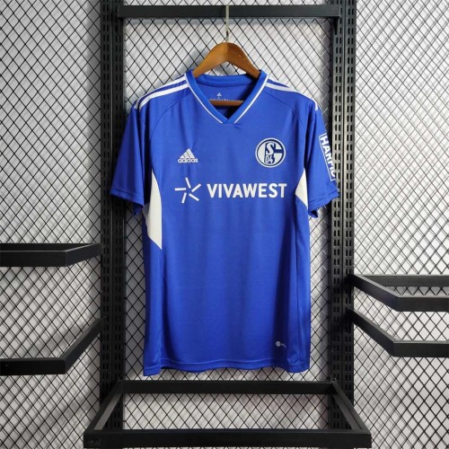 Fans Version 2022-2023 Schalke 04 Home Soccer Jersey