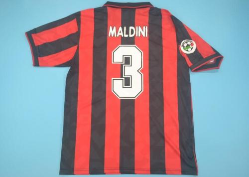 with Serie A Patch Retro Jersey 1993-1994 AC Milan 3 MALDIN Home Soccer Jersey