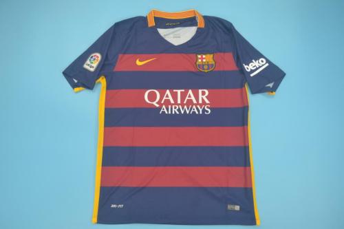 with LFP Patch Retro Jersey 2015-2016 Barcelona Home Soccer Jersey