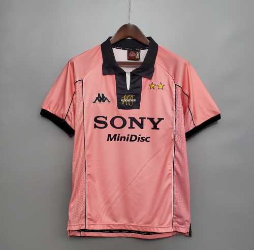 Retro Jersey 1997-1998 Juventus Away Pink Soccer Jersey Vintage Maillot de Foot