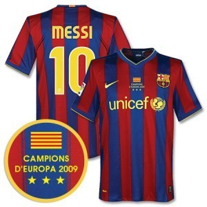 with Front Lettering Retro Jersey Barcelona 2009-2010 Messi 10 Home Soccer Jersey