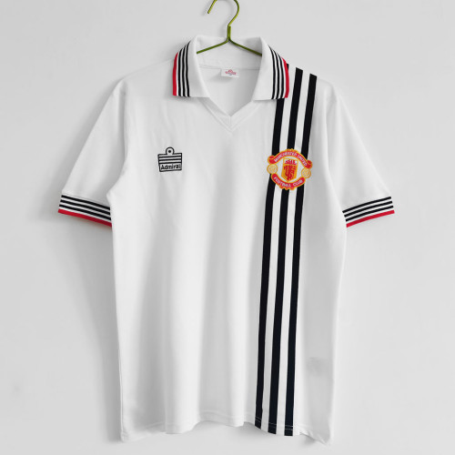 Retro Jersey 1975-1980 Manchester United Away White Soccer Jersey