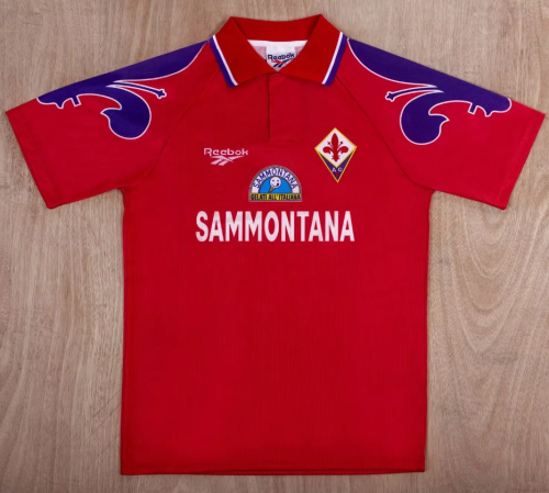 Retro Jersey 1995-1996 Fiorentina 3rd Away Red Soccer Jersey