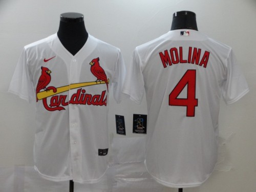 St. Louis Cardinals 4 MOLINA White 2020 Cool Base Jersey