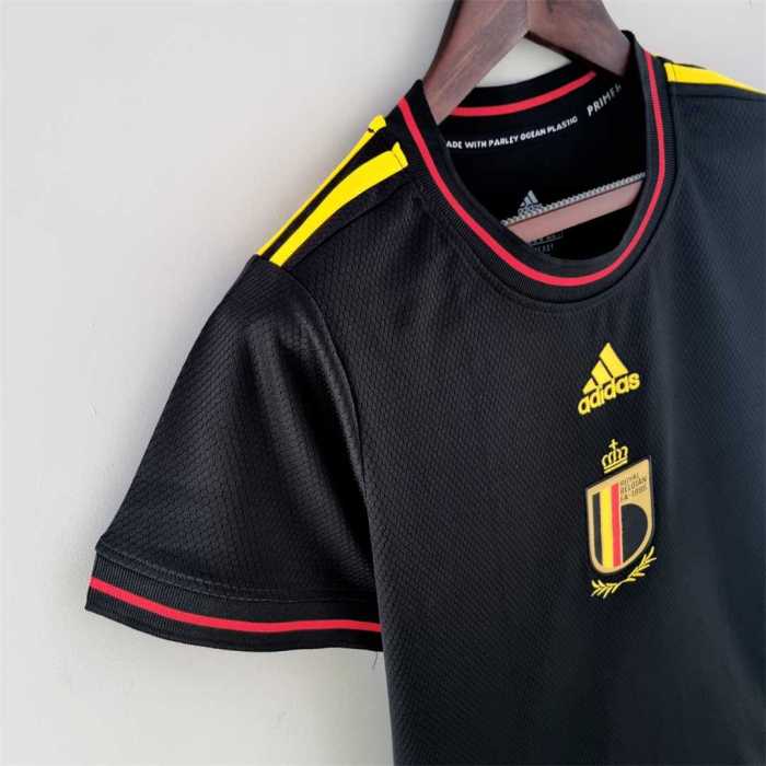 Women 2022 Belgium Black Soccer Jersey