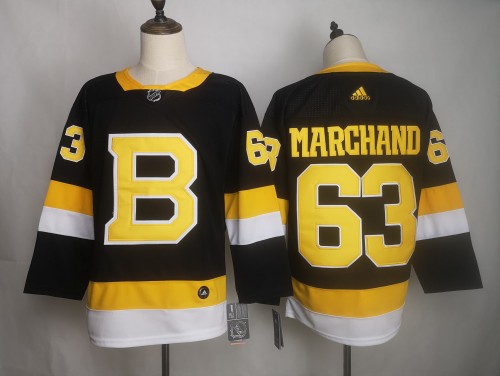 Boston Bruins 63 Brad Marchand Black NHL Hockey Jersey