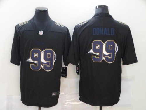Los Angeles Rams 99 DONALD Black Shadow Logo Limited Jersey