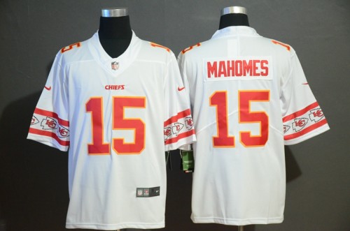 Kansas City Chiefs 15 Patrick Mahomes White Team Logos Fashion Vapor Limited Jersey