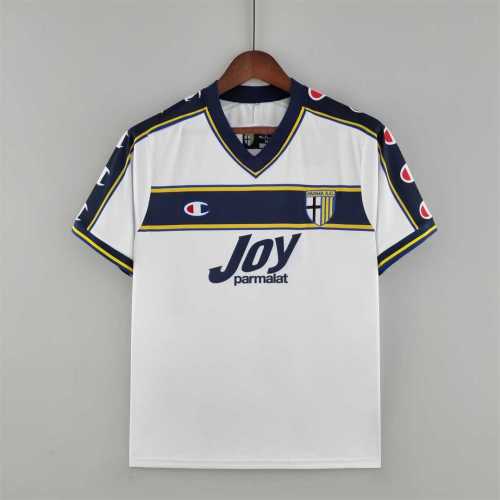 Retro Jersey 2001-2002 Parma Away White Soccer Jersey