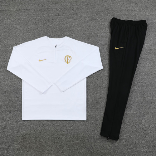 2023-2024 Corinthians White Soccer Training Sweater and Pants