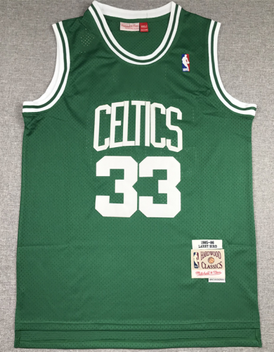 Mitchell&ness 1985-86 Boston Celtics 33 BIRD Green NBA Jersey