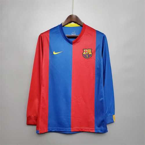 Retro Jersey Long Sleeve 2006-2007 Barcelona Home Soccer Jersey