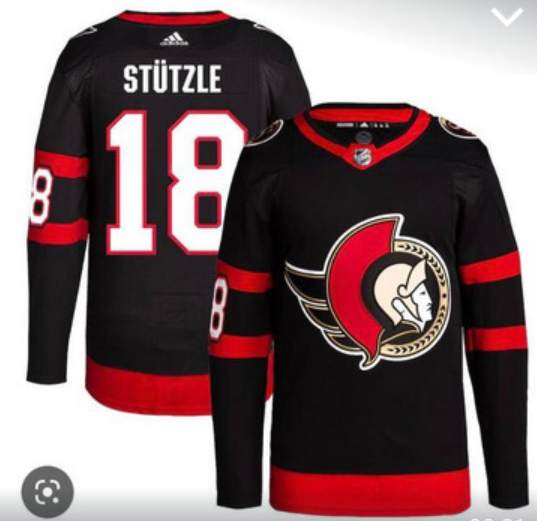 Ottawa Senators Stützle 18 Black NHL Jersey