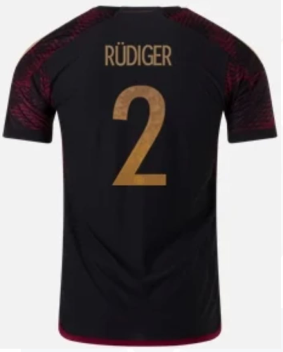 Fans Version 2022 World Cup Germany RUDIGER 2 Away Soccer Jersey