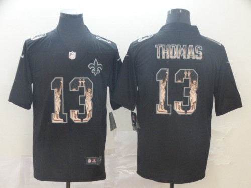 New Orleans Saints 13 THOMAS Black Statue of Liberty Limited Jersey