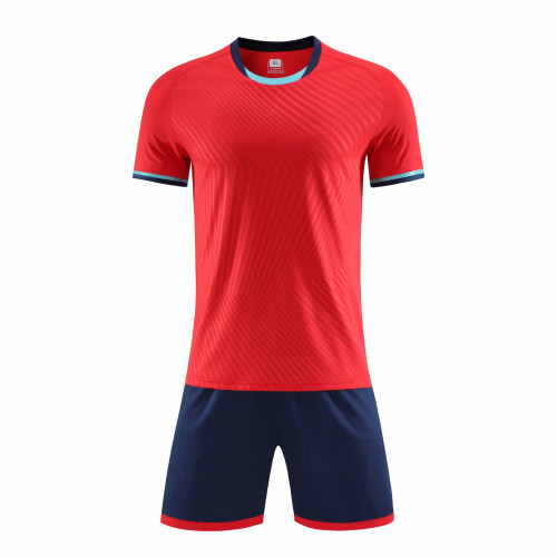 Red 6319 DIY Soccer Training Uniforms Blank Custom Blank Jersey and Shorts