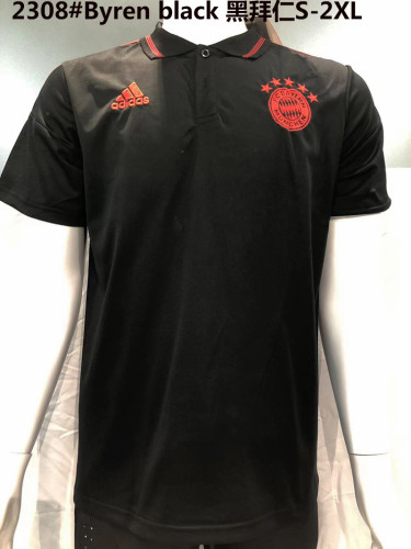 #2308 Bayern Munich Black Soccer Polo