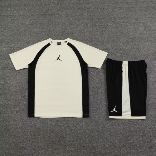 DIY Custom Blank Uniforms 2023-2024 JD Beige Soccer Jersey Shorts