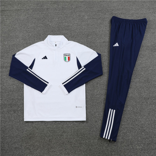 2023-2024 Italy White Soccer Training Sweater and Pants