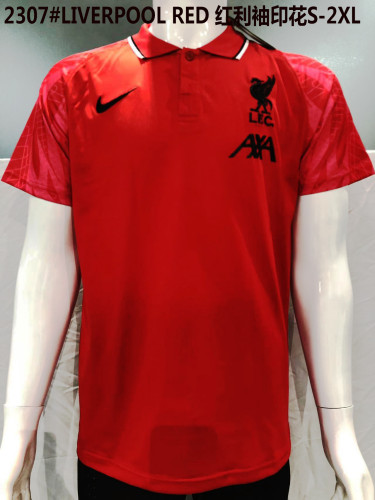 #2307 Liverpool Red Soccer Polo
