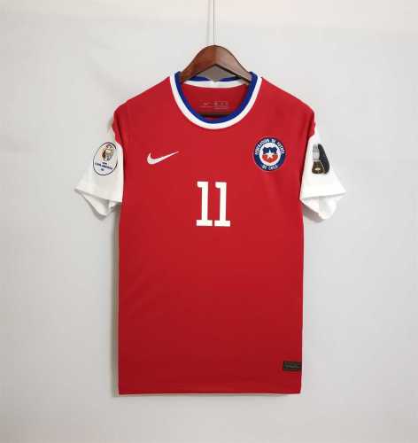 with Copa America Patch Fans Version 2020 Chile Home Soccer Jersey