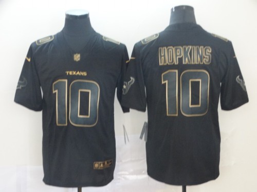 Houston Texans #10 HOPKINS Black/Gold NFL Jersey