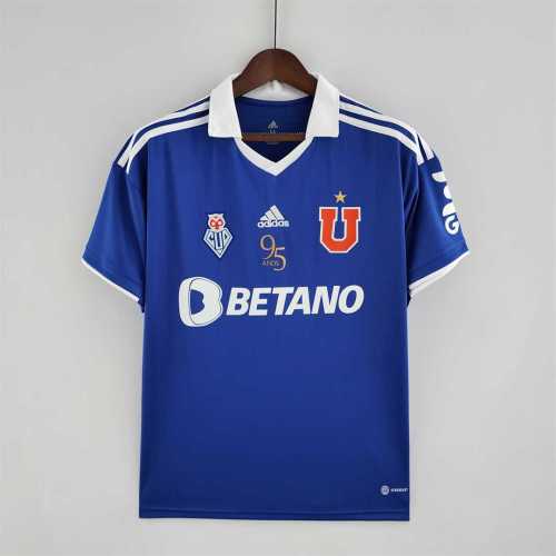 Fans Version 2022-2023 University of Chile 95th Anniversary Edition Blue Soccer Jersey