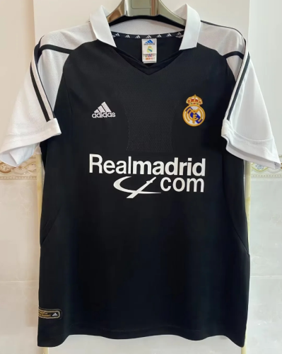 Retro Shirt 2001-2002 Real Madrid Away Black Vintage Soccer Jersey