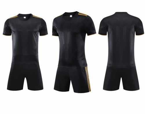 XTD-SJ-203  Black Soccer Uniform  Adult Uniform Soccer Jersey Shorts