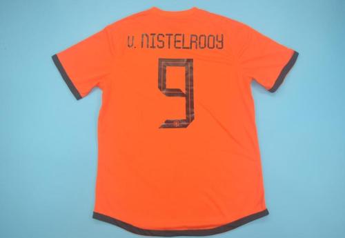 Retro Jersey 2012 Netherlands 9 v.NISTELROOY Home Soccer Jersey Vintage Football Shirt