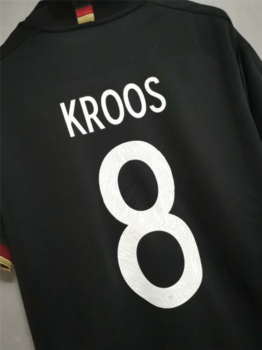 Retro Jersey Euro 2020 Germany KROOS 8 Away Black Soccer Jersey