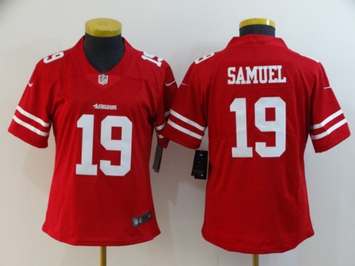 Women San Francisco 49ers 19 SAMUEL Red NFL Jersey
