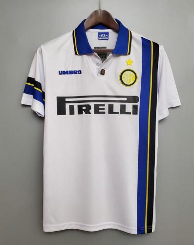 Retro Jersey 1997-1998 Inter Milan Away White Soccer Jersey