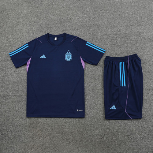 Adult Uniform 2023-2024 Italy Borland/Purple Soccer Training Jersey and Shorts