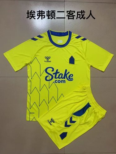 Adult Uniform 2022-2023 Everton 3rd Away Yellow Soccer Jersey Shorts