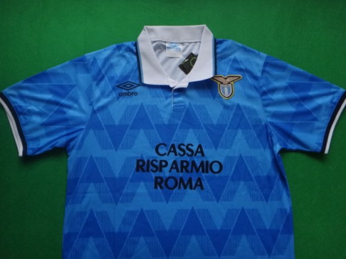 Retro Jersey 1989-1990 Lazio Home Soccer Jersey Vintage Football Shirt
