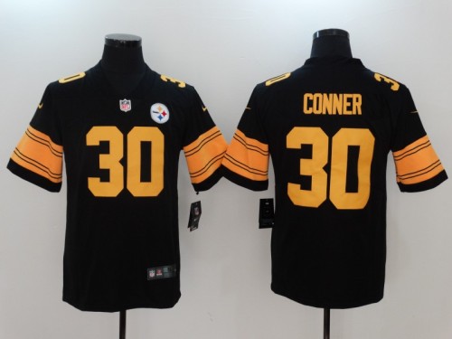 Pittsburgh Steelers #30 CONNER Black with Yellow Letters NFL Legend Jersey