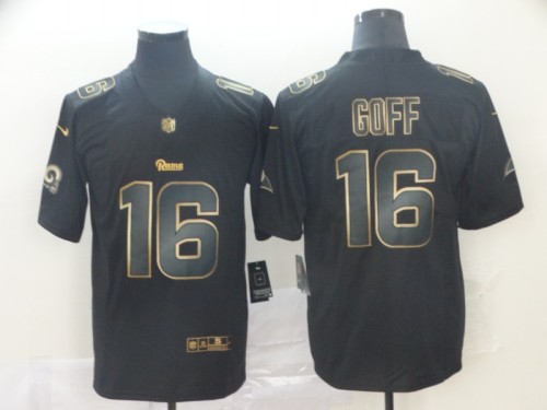 Los Angeles Rams 16 Jared Goff Black Gold Vapor Untouchable Limited Jersey