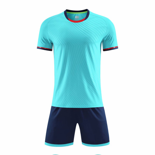 Blue 6319 DIY Soccer Training Uniforms Blank Custom Blank Jersey and Shorts