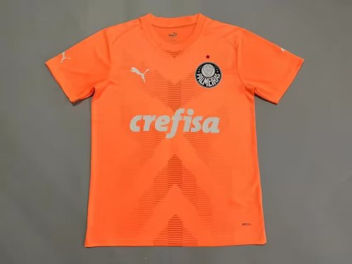 Fan Version 2023-2024 Palmeiras Orange Goalkeeper Soccer Jersey