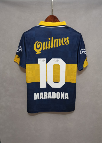 Retro Jersey 1995-1996 Boca Juniors 10 MARADONA Home Soccer Jersey