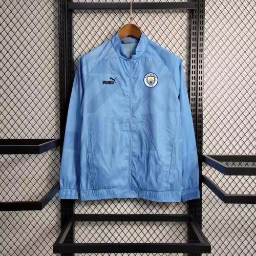 2023-2024 Manchester City Blue Soccer Windbreaker Jacket